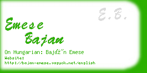 emese bajan business card